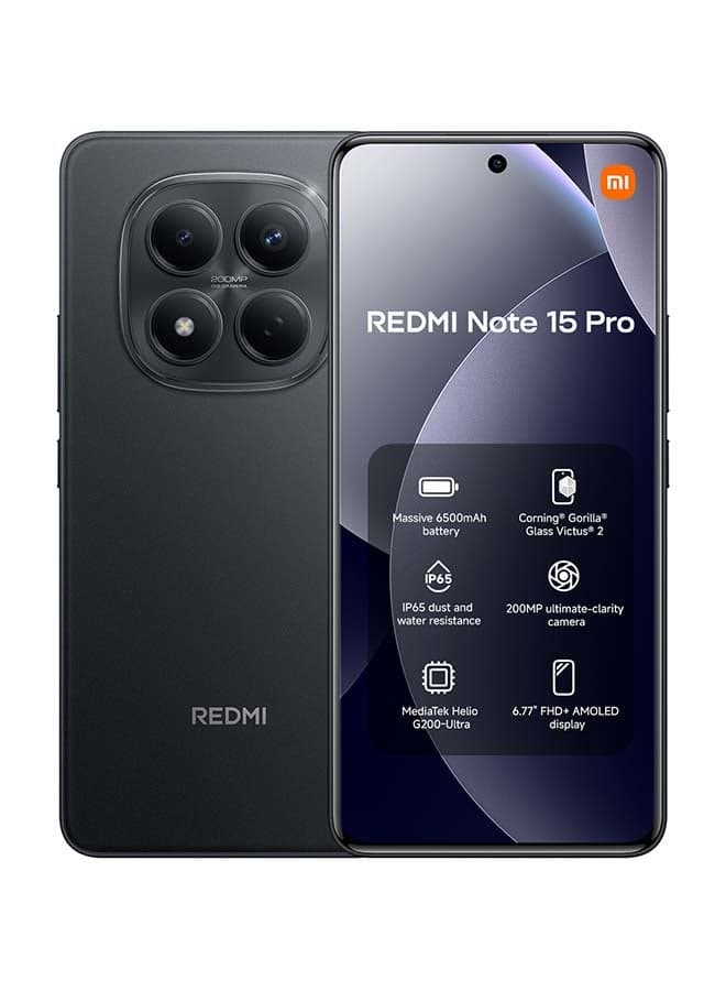 Redmi Note 15 Pro Dual SIM 4G Black 8G RAM 256GB - Global Version