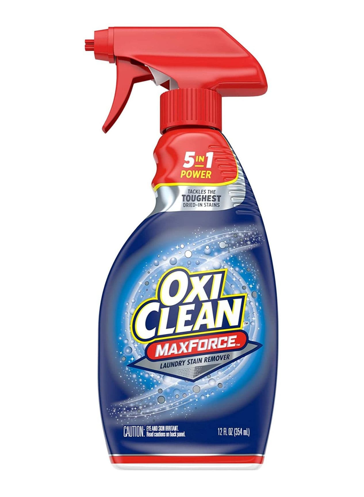 OxiClean MaxForce Laundry Stain Remover Spray, 5 in 1 Power Clothing Stain Remover, 12 Fl Oz