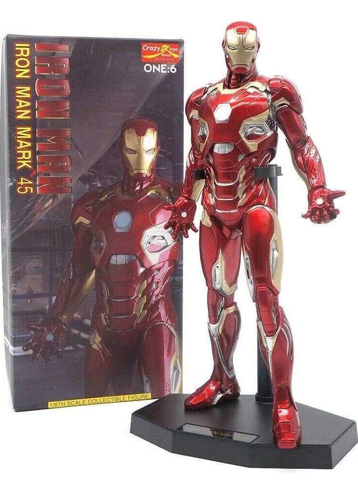 Marvel Avengers Iron Man MK45 Tony Stark 30cm Action Figure Toys Gift