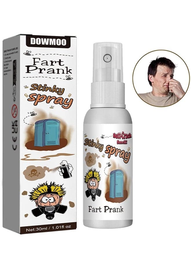 Stinky Spray, Tricky Stinky Fart Spray, Prank Stuff & Joke Toys, Wet Potent Stink Spray, Rich Quality Durable Sturdy Long Lasting Smell Funny Fart Stinky Spray Joke Toy Have Fun Gift For Boys And Girls, 30ml