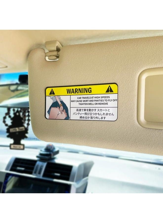 5.1inch Panties Warning Peek Slap Anime Warning Decal Stickers 2 Pack Vinyl JDM for Car, Dash, Truck, Window, Tumblers, Graphic Bumper for Funny Meme Laugh