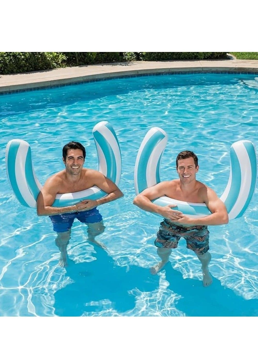 Inflatable Swim Pool Noodles, 30 x 24 Inches Inflatable Curved Swimming Pool Noodle Stripe Swimming Inflatable Pool Float Curved for Adult Summer Vacation Beach Swim Water Games Travel