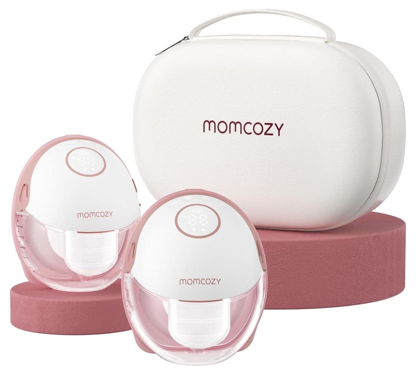 Breast Pump Hands-Free Mobile Style | M6 Double, Wearable Breastfeeding Pump Ideal Rhythm for More Milk, DoubleFit Flange More Fit & Discreet with 3 Modes & 9 Levels, Red