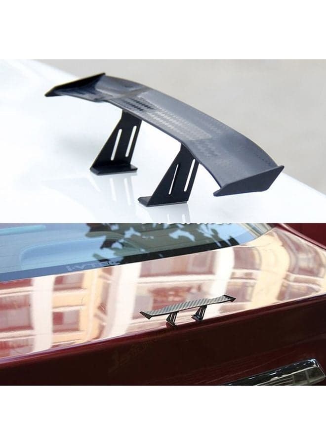 Universal Car Mini Spoiler Wing, Creatiee Auto Car Tail Wing Mini Auto Carbon Fiber Texture Decoration Without Perforation Tail Decoration