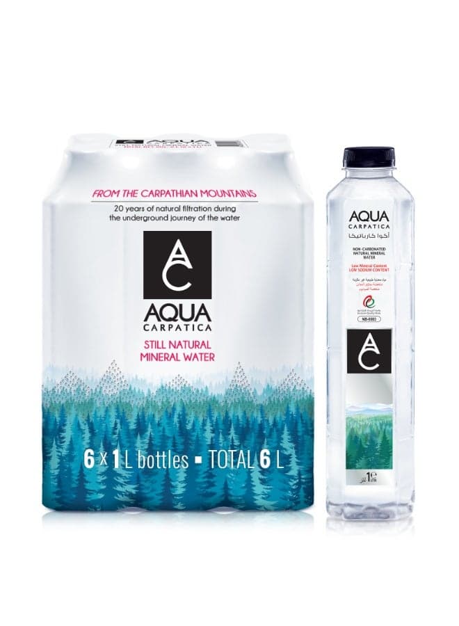 Aqua Carpatica Natural Mineral Water 1L Pack | Naturally Alkaline | Low Sodium Water