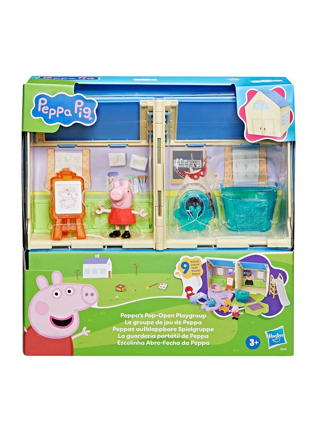 Peppa's Pop-Open Playgroup Playset with Figure, Preschool Toys for 3 Year Old Girls and Boys and Up