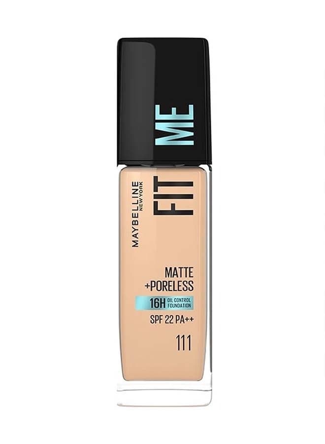 Fit Me Matte & Poreless Foundation 16H Oil Control with SPF 22 #111, 30ml