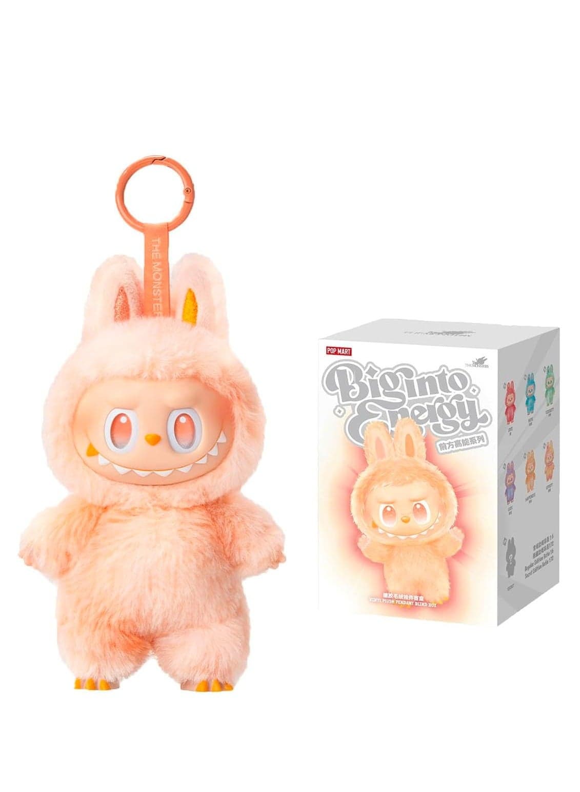 Box of 6 Labubu THE MONSTERS BIG INTO ENERGY Series - Complete Set of 6 Unique Vinyl Plush Pendants - Full Collection Blind Box | Officially Licensed Kawaii Art Toy Collectibles | High-Energy Designer Toy Figures for Display, & Gift