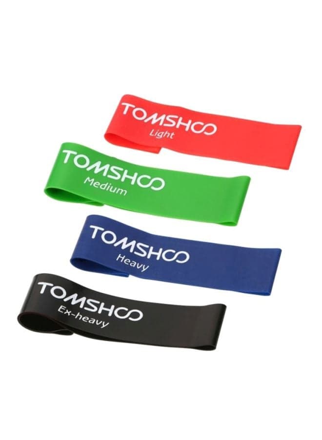4-Piece Latex Exercise Band Set 20inch