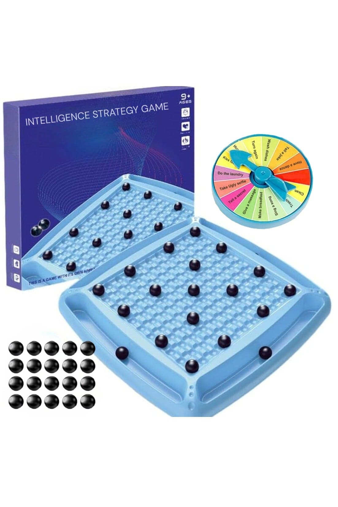 Magnetic Chess Game Set with Stones, Table Top Magnet Chess Board Game, Magnetic Strategy Game with Rocks, Family Game Party Game for Kids and Adults