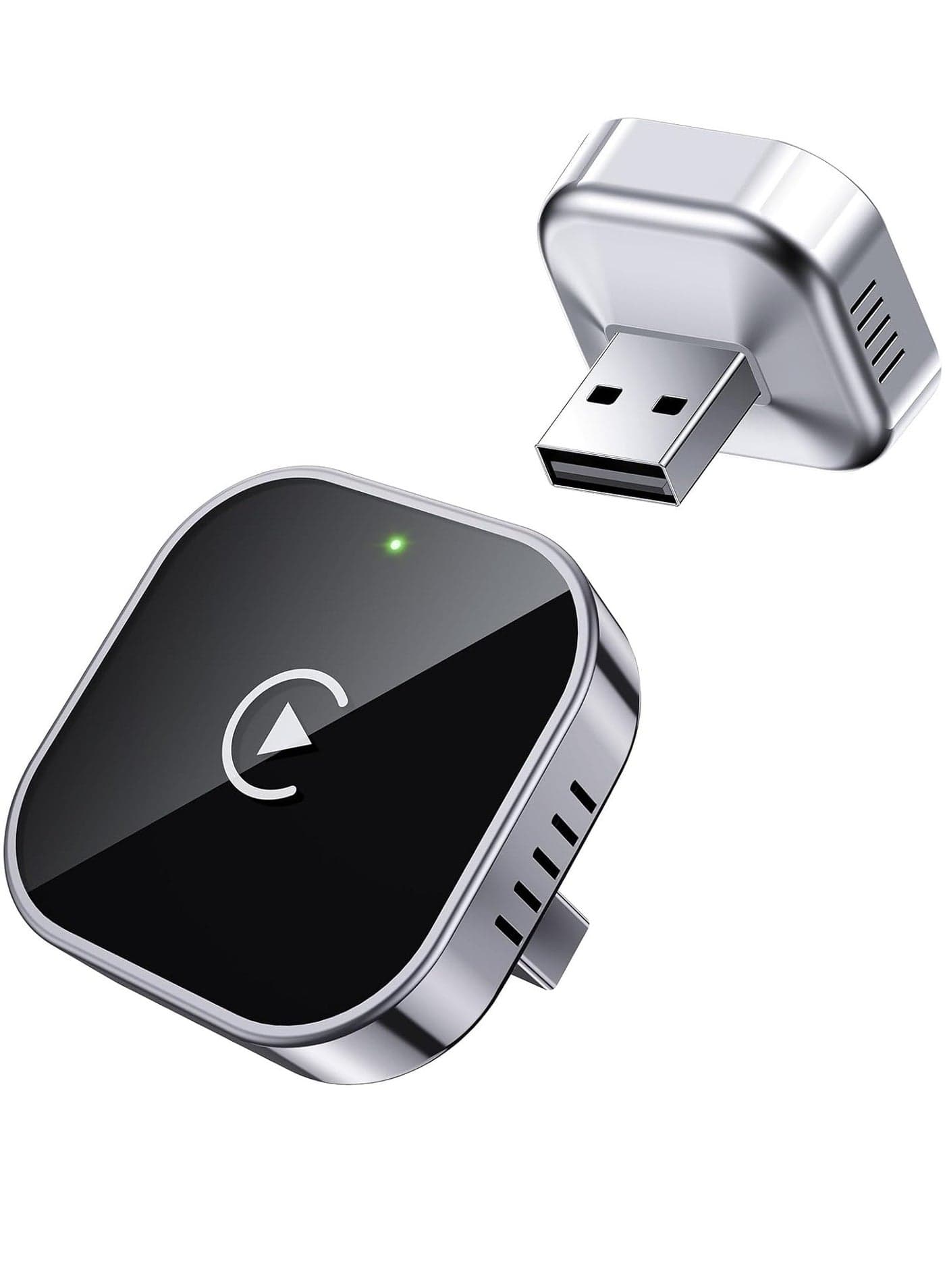 2-in-1 Wireless CarPlay Android Auto Adapter Plug and Play CarPlay Dongle Converts Wired to Wireless Fast Auto-Connect No Delay Compact Design for iPhone and Android with USB/USB-C Port