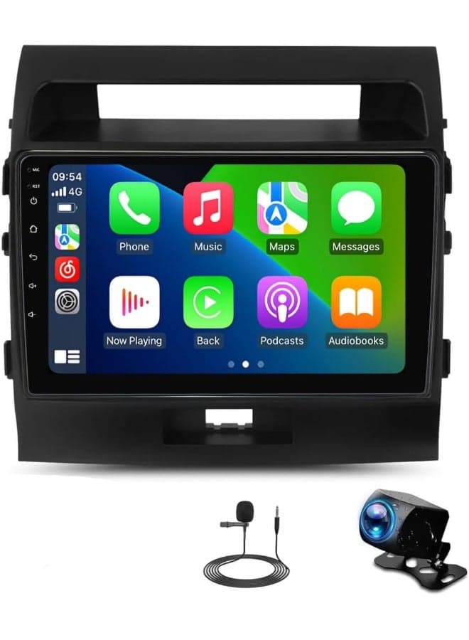 Android Car Stereo Screen For Toyota Land Cruiser LC200 2008-2015 GXR With CarPlay Android Auto Wireless WiFi DSP AHD Camera Included Fast Interface (2+32GB Carplay)