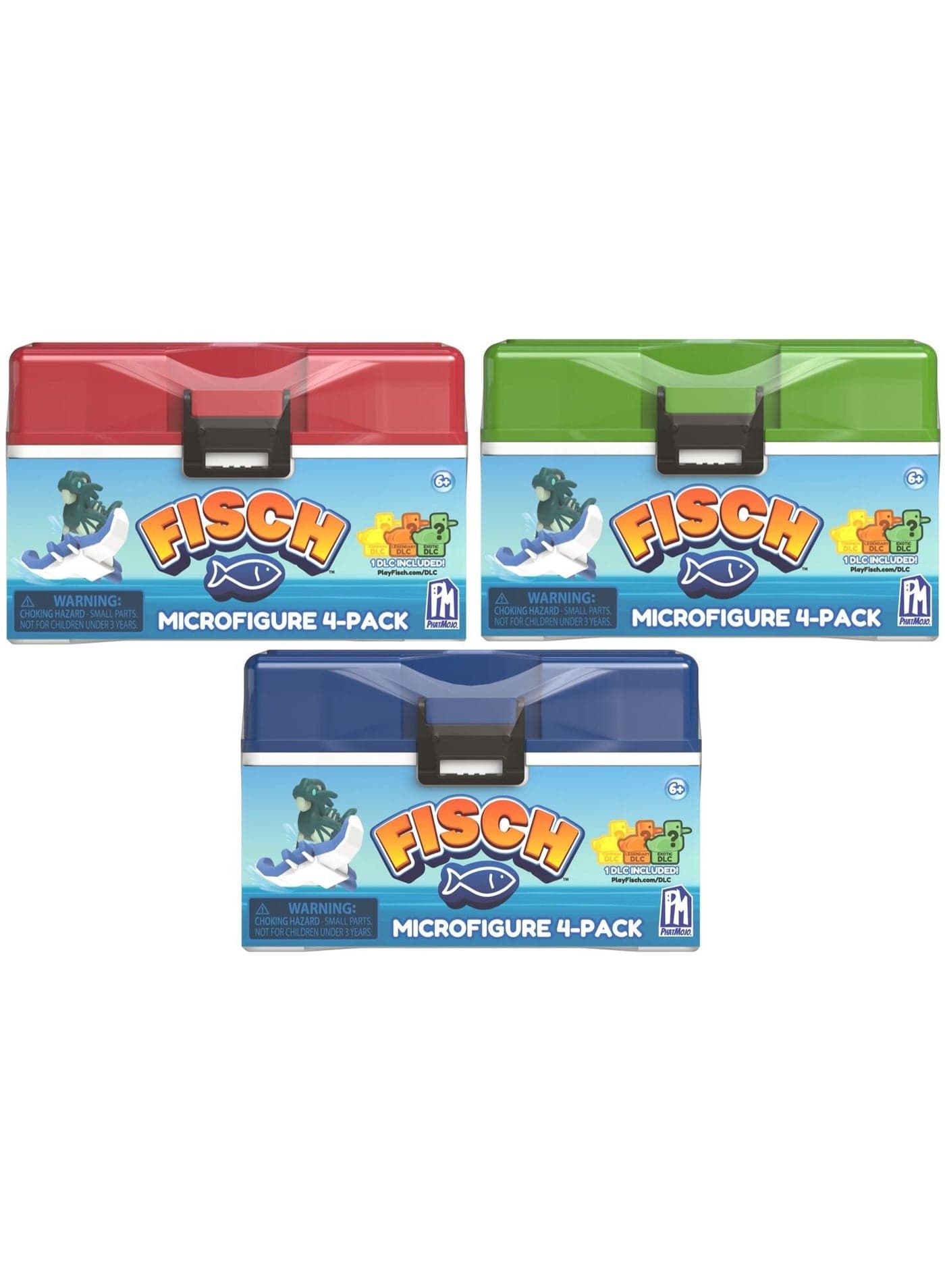 Fisch Collectible Micro-Figure 4-in-1, Assorted 1 Pack (Style & Color May Vary) | DLC Code Included! | Surprise Figure | Mini Collectible Figures | Perfect for Kids and Collectors.