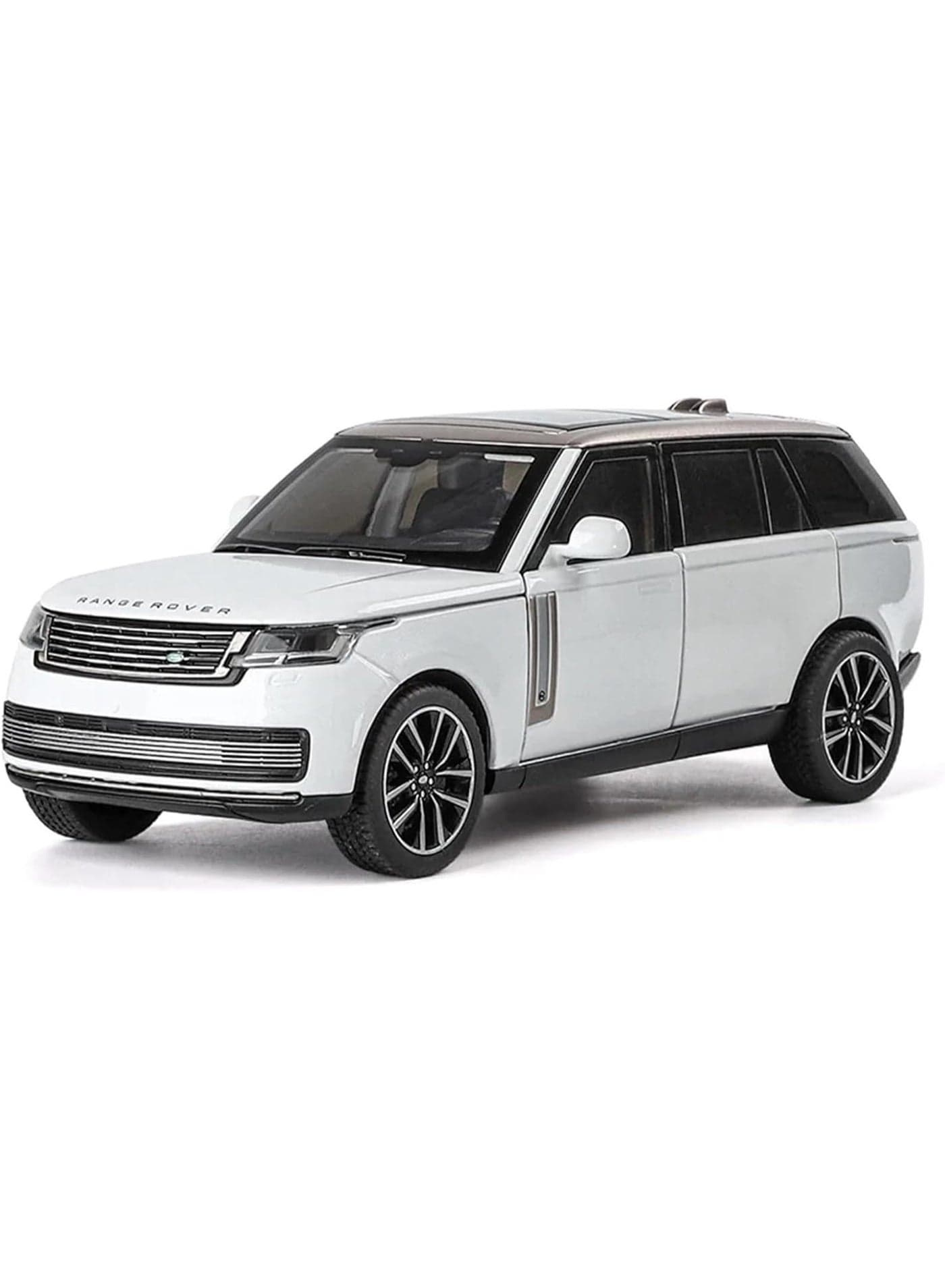Land Rover Die‑Cast Model Car 1:32 Scale | Pull‑Back Action, Opening Doors & Hood | LED Lights & Shock Absorption | Premium Alloy Body | Display Base Included