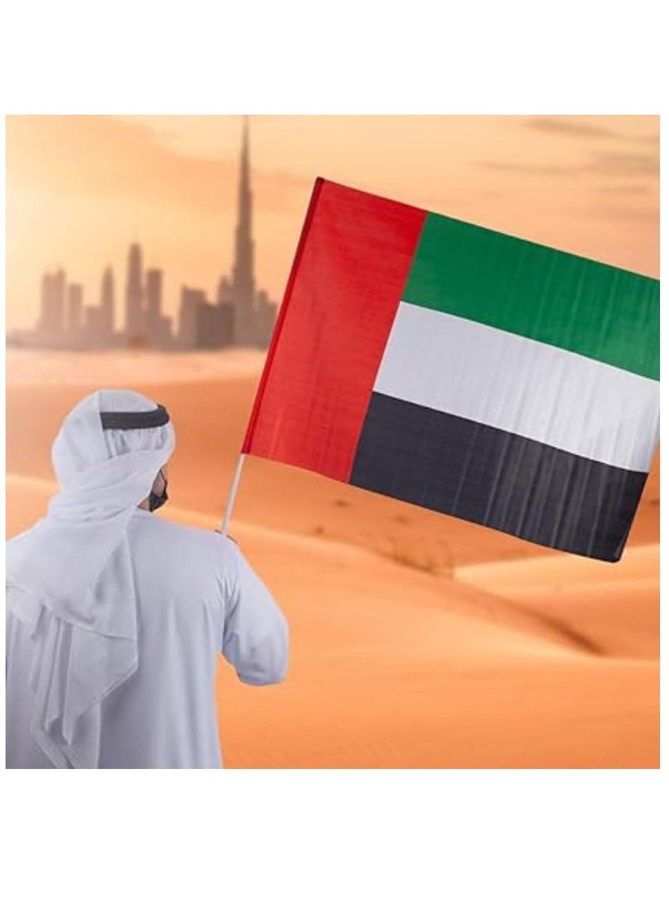UAE Hand Waving Flag for National Day Flag Day Celebration 1 Meter