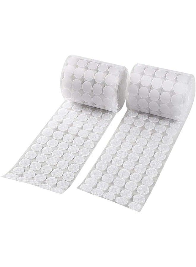 Self Adhesive Dots 300pcs (150 Pairs) 0.59" Diameter Sticky Back Hook and Loop Coins for School, Office, Home, Mounting Arts & Crafts