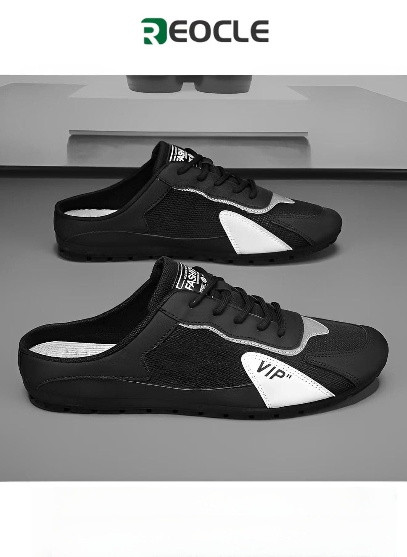 Men's Half Slippers Slip On Shoes Half Slipperboard Shoes Shoes Male Athletic Sneaker Wide Versatile Casual Shoes