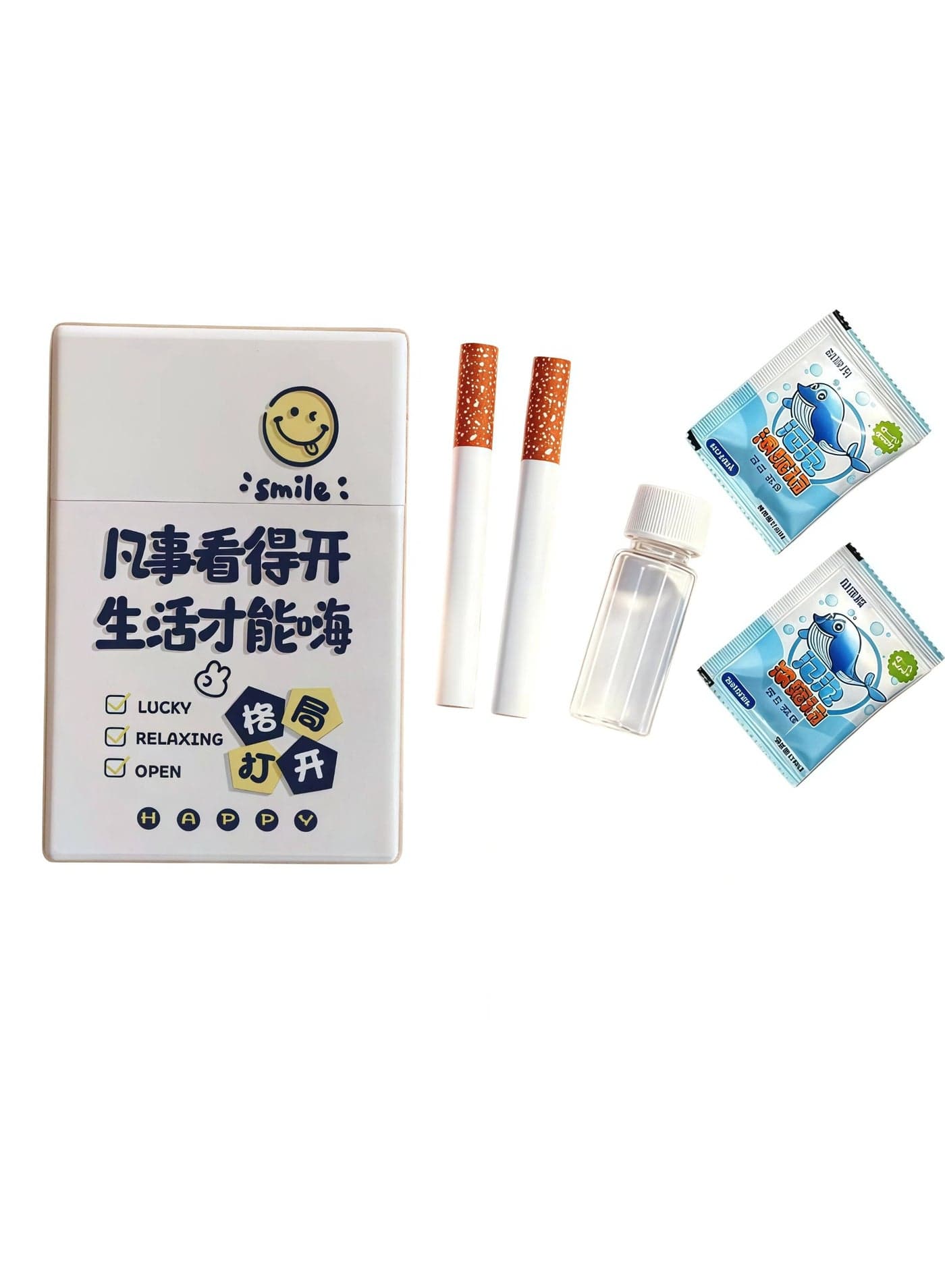 Bubble Cigarette Pack – Realistic Fake Cigarette Bubble Blower, Mini Cigarette Bubbles Maker for Stress Relief, Fun Party Gift for Adults