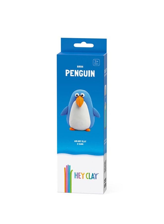 DIY Penguin Plastic Creative Modelling Air-Dry Clay For Kids 3 Cans