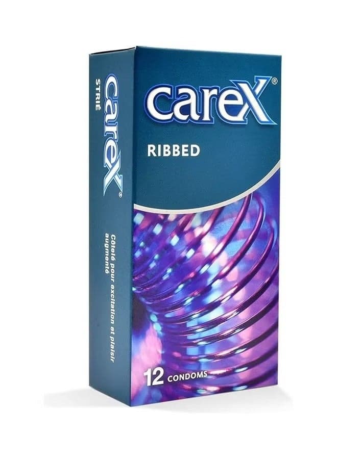 Ribbed Condoms | Sensation And Pleasure | 12 Count