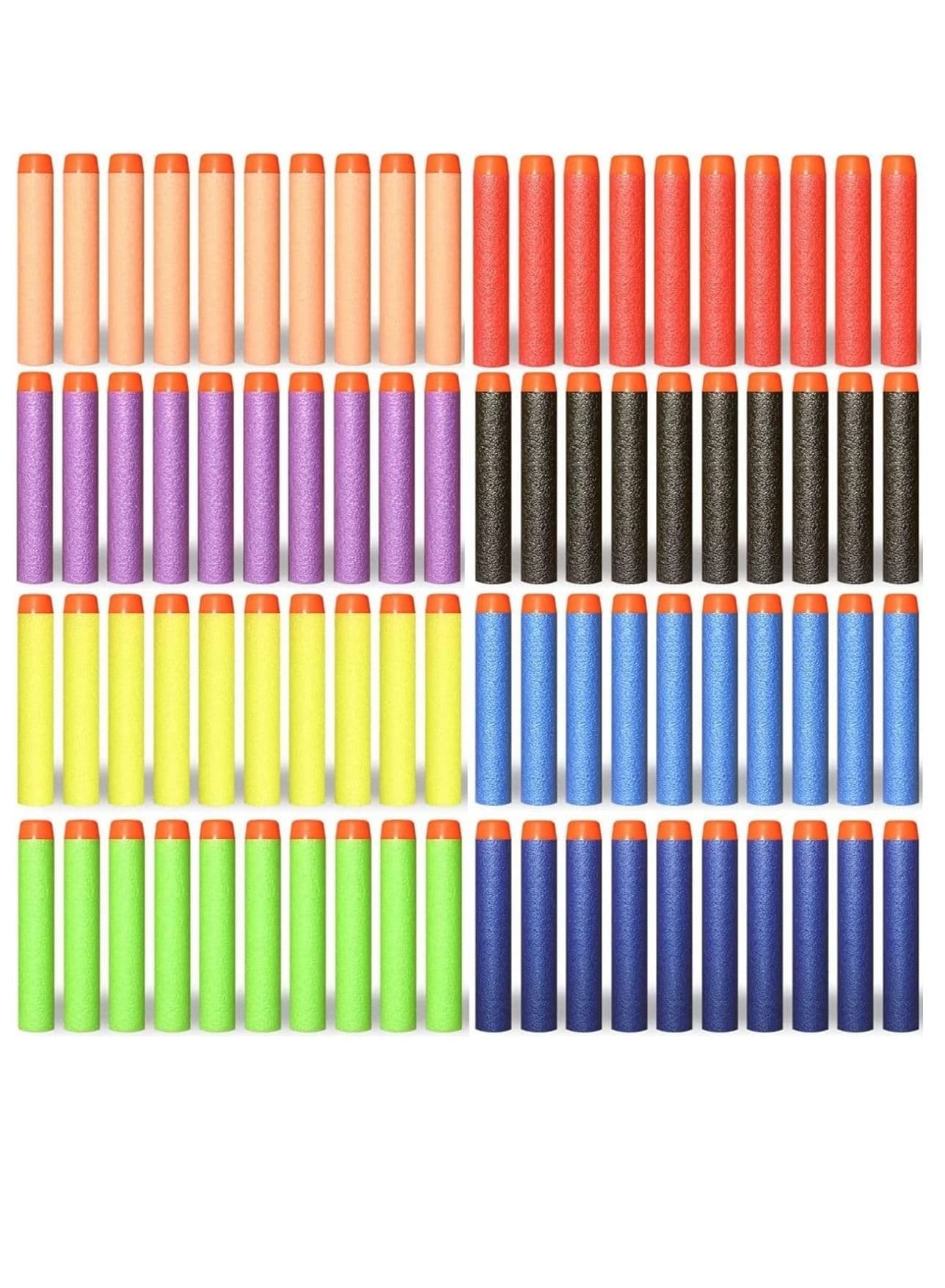 200pcs 7.2cm Refill Bullet Darts for N-strike Elite Series Blasters Kid Toy Gun by MahMir (Multi color)
