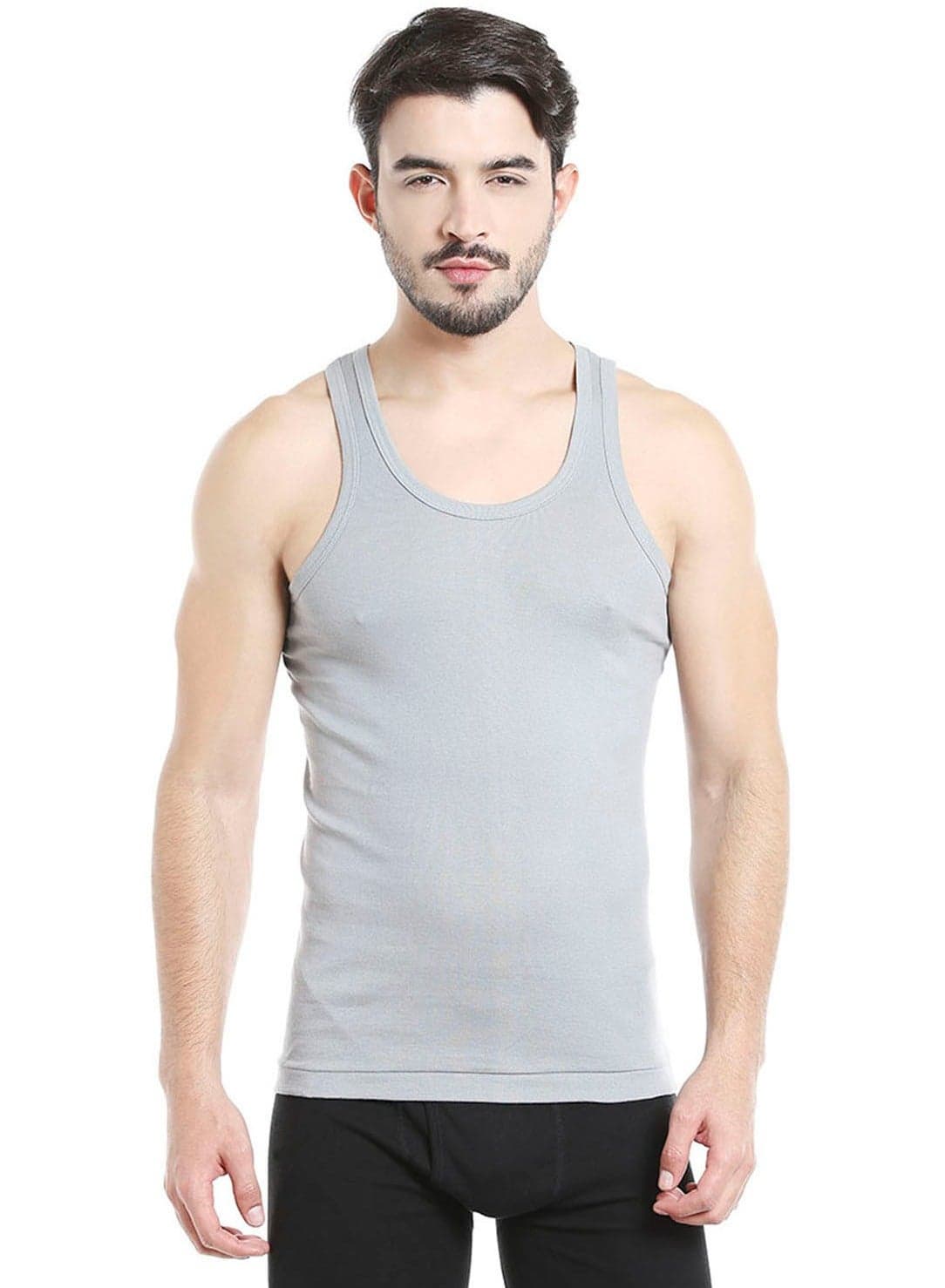 MEN'S COTTON VEST (PACK OF 3) - GREY