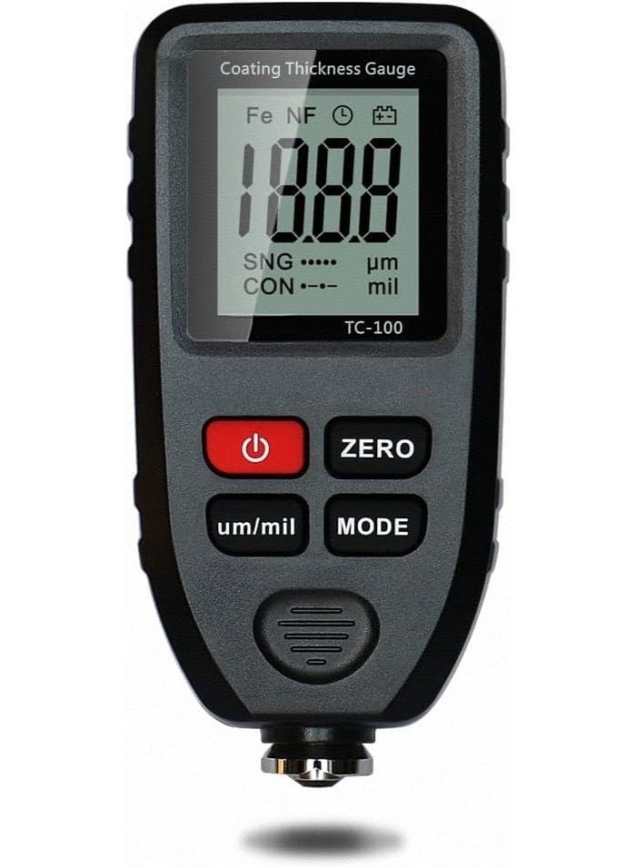 kunshao Paint Thickness Gauge TC100 Car Coating Thickness Meter for Used Car Buyers to Check Original Auto Paint Mil Thickness