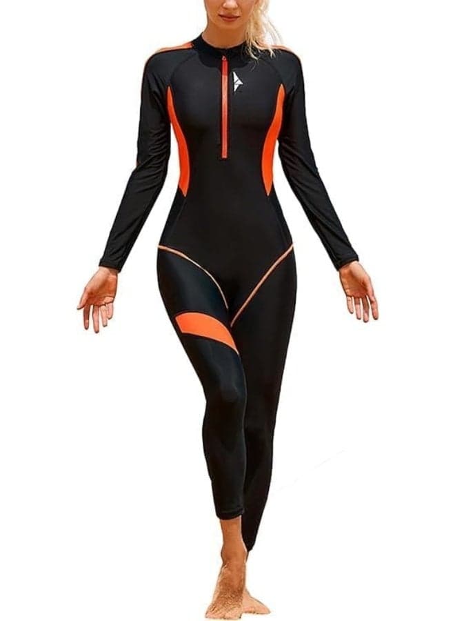 Wetsuit Women Diving Suit with Front Zip, Wetsuits for Women in Cold Water Swimming Diving Snorkeling Kayaking