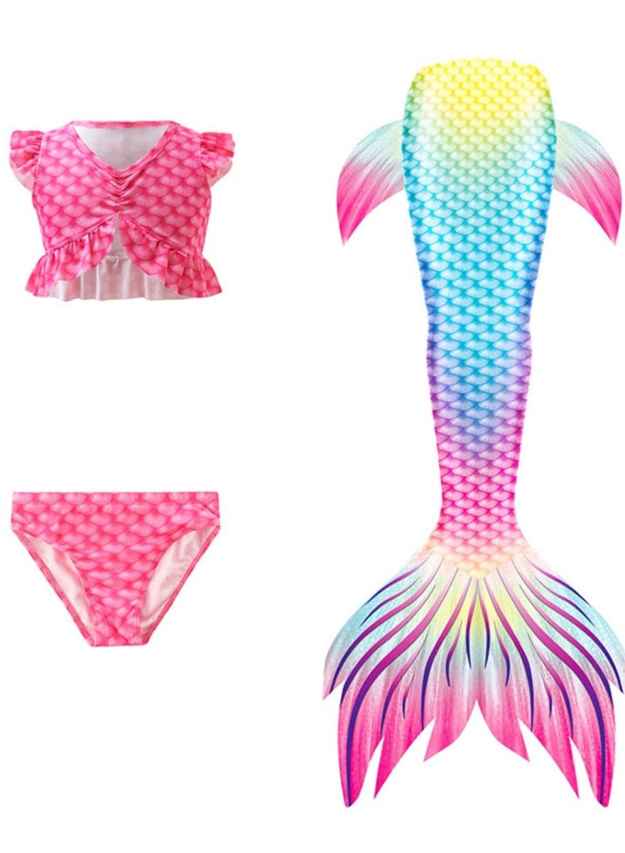 Mermaid Tail Sets Mermaid Costume Girls Swimwear Mermaid Tail Swimwear,Bikini Sets,Mermaid Costume Swimsuits for Kids