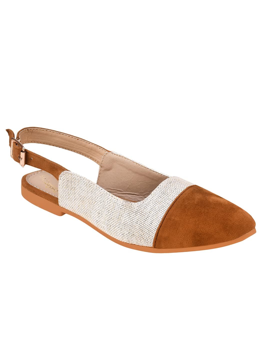 Shoetopia Women’s Slingback Ballet Flats – Cap Closed Toe Casual Ballerina Shoes with Adjustable Back Strap & Cushioned Insole