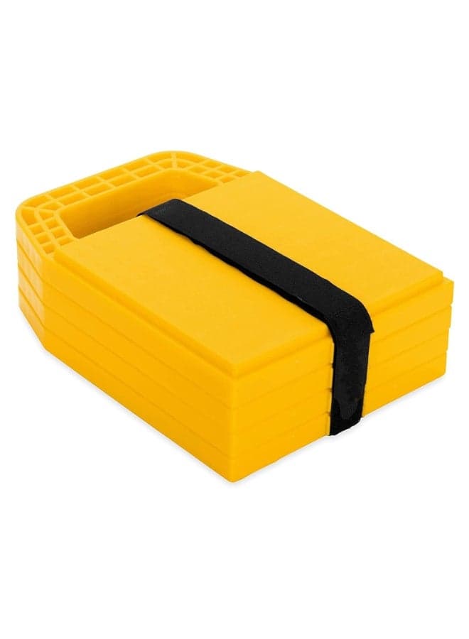 Stabilizing Jack Pads, Helps Prevent Jacks From Sinking, - 4pcs,Yellow