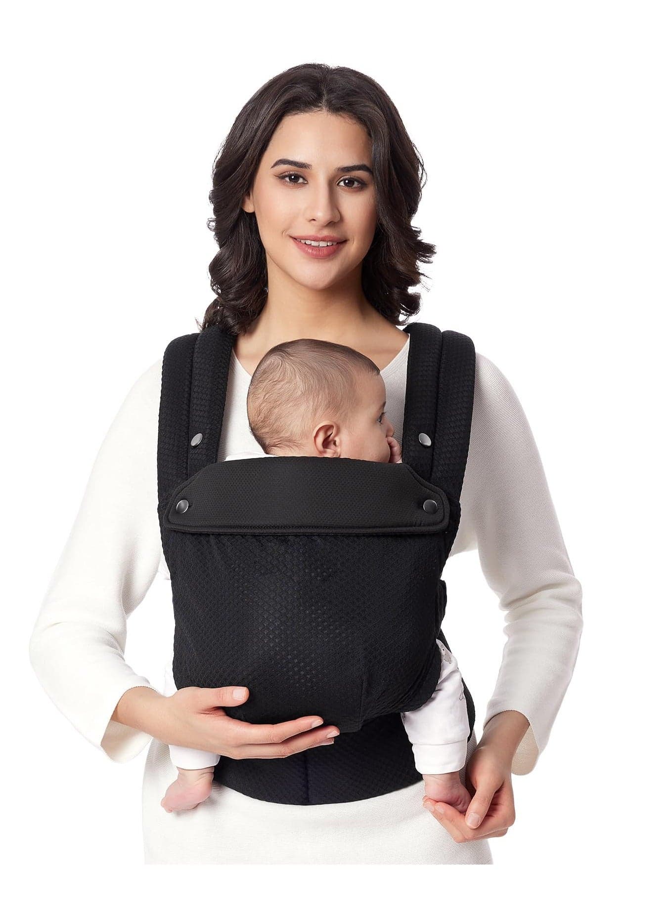 Baby Carrier Newborn To Toddler - Ergonomic, Cozy And Lightweight Infant Carrier For 7-44Lbs, Effortless To Put On, Ideal For Hands-Free Parenting, Enhanced Lumbar Support