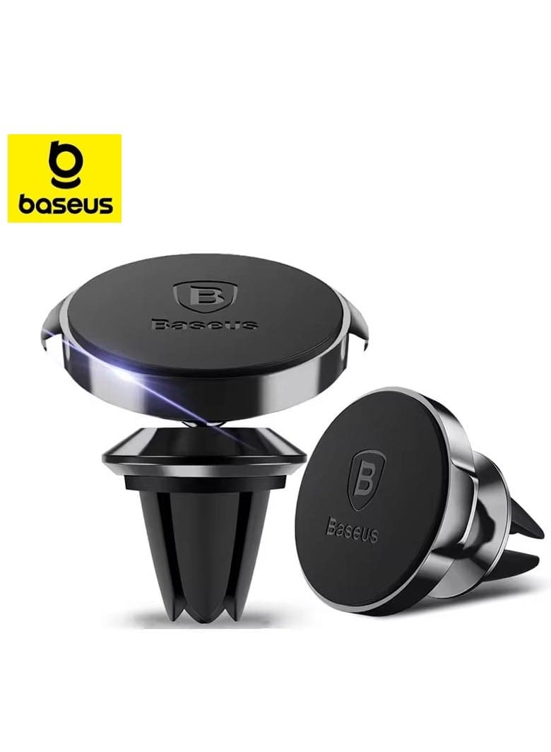 Magnetic Car Phone Holder for Vent - Small Clip with Strong Magnets, 360° Rotating Base for iPhone 16/15/14/13/12, Samsung Galaxy S25 Ultra/S24 Ultra, Google Pixel 8 Pro, OnePlus 11, Xiaomi 13, and More - Universally Compatible Vent Clip with Silicone Protection for Scratch-Free Grip