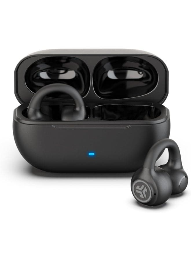 Flex Open Ear Earbuds - Wireless Open Sport Headphones, Cuff Design Clip on Earphones, 21H Playtime, IP55 Sweat-Resistant Open-Ear Buds with Bluetooth Multipoint, MEMS Microphone black