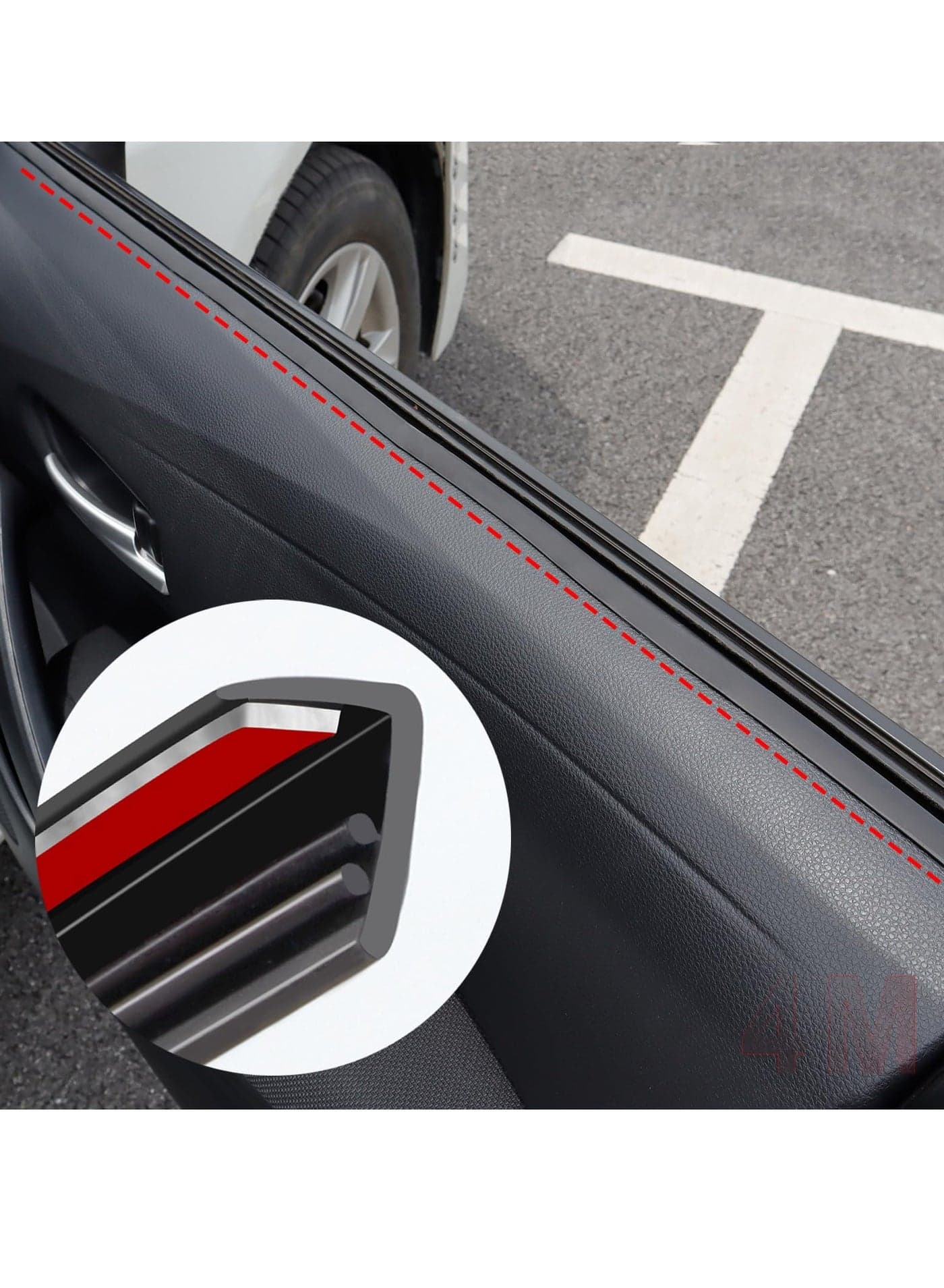 4M Weatherproof Car Window Seal Strip - Soundproof, Dust-Resistant Rubber Insulation for Enhanced Trim Molding and Protection. Perfect for Improved Comfort and Durability.