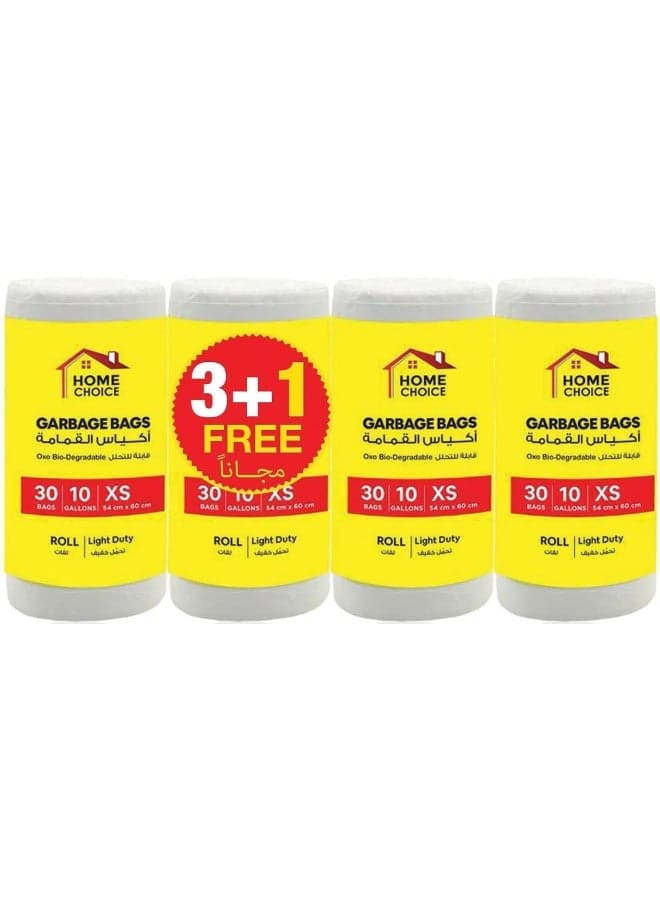 10 Gallons, Pack of 120-Pieces, Size 54*60 cm, Trash Bags, Bio-degradable Garbage Bags Rolls, Bin Liners
