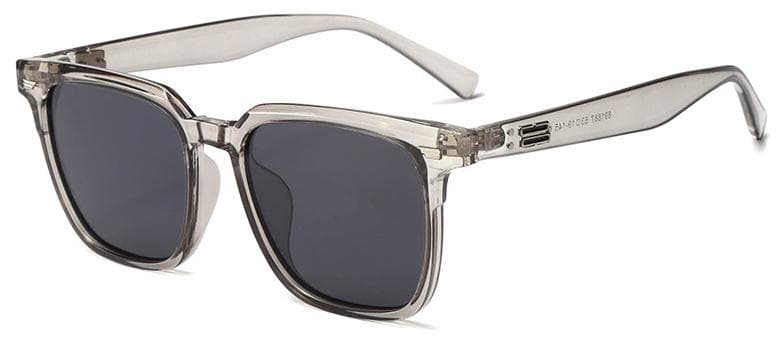 Polarized Aviator Sunglasses for Men Women, UV400 Protection Sun Glasses TR Fashion Anti-Glare Sun Shades for Driving, Fishing, Traveling (Transparent Gray Frame)