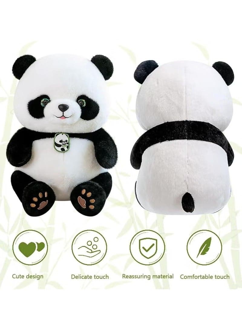 Panda Plush Toy - 30CM Soft Panda Stuffed Animal, Cute Mom & Baby Panda Bear Plushie, Kids Toy Gift for Boys & Girls, Cuddly Panda Plush Toy for Bedroom, Nursery, and Home Decor