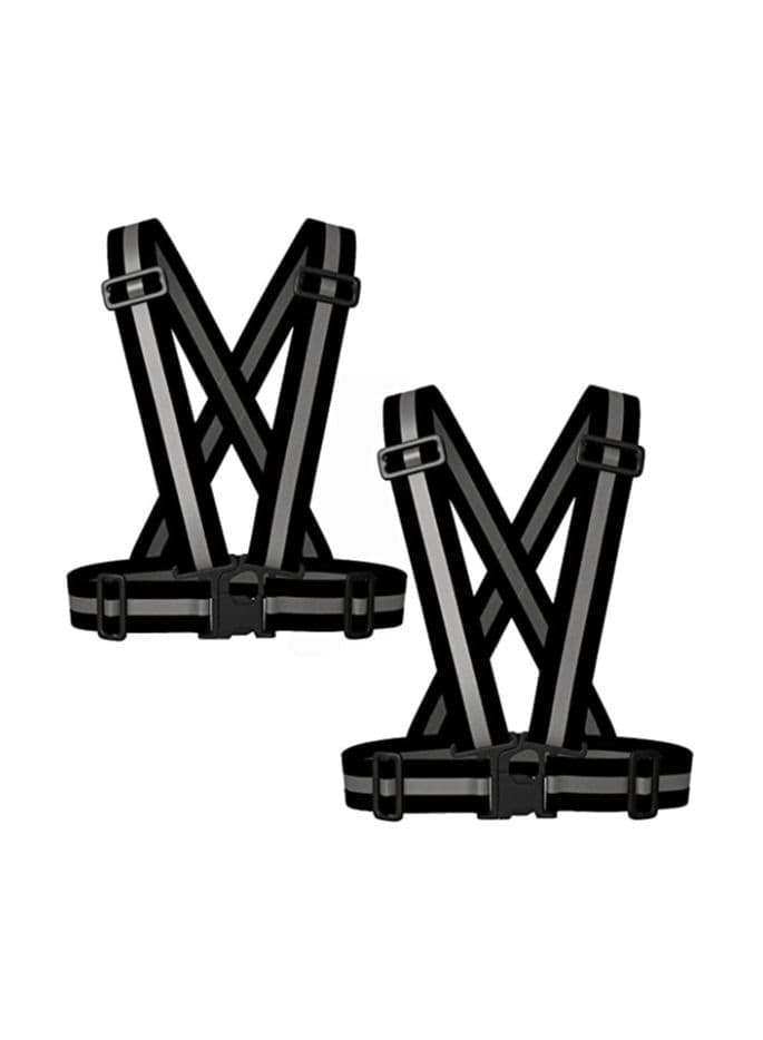 Reflective Vest (2Pack)Adjustable Lightweight Elastic Safety Vest Outdoor Gear