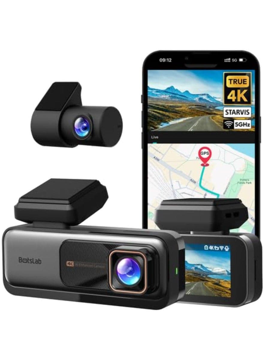 4K Dash Cam Front and Rear G980H, 170° Ultra Wide Dashcam with ADAS, Night Vision, 24/7 Parking Mode, Sony IMX415 Sensor, WDR, Free 64GB SD Card, 5G/2.4G WiFi, Built-in GPS, Loop Recording