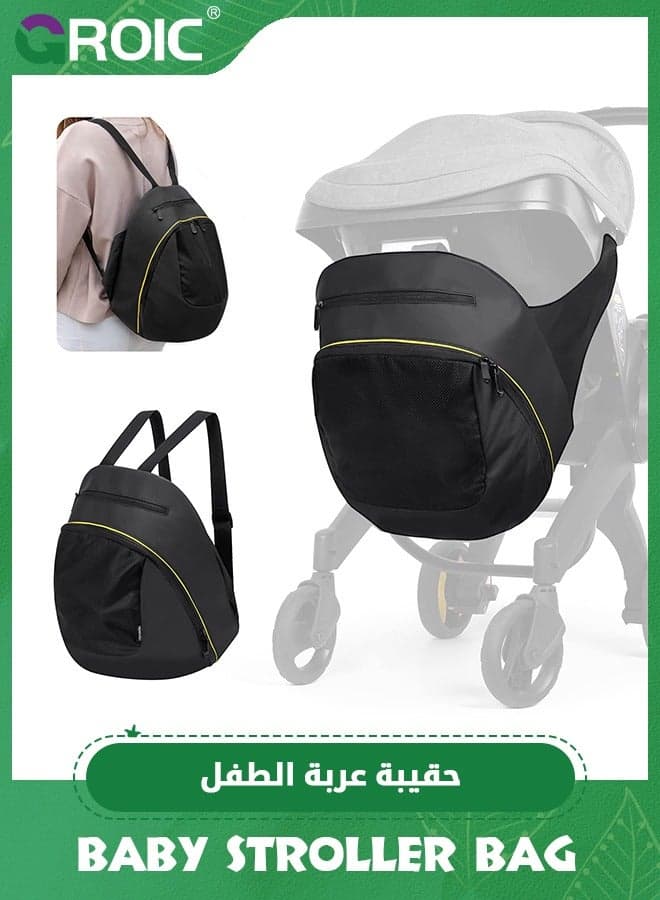 4 In 1 Storage Bag Compatible with Doona Infant Car Seat Stroller, Stroller Accessories, Large Capacity Diaper Bag, Stroller Organizer Bag,Handle Backpack,Parent Organizer