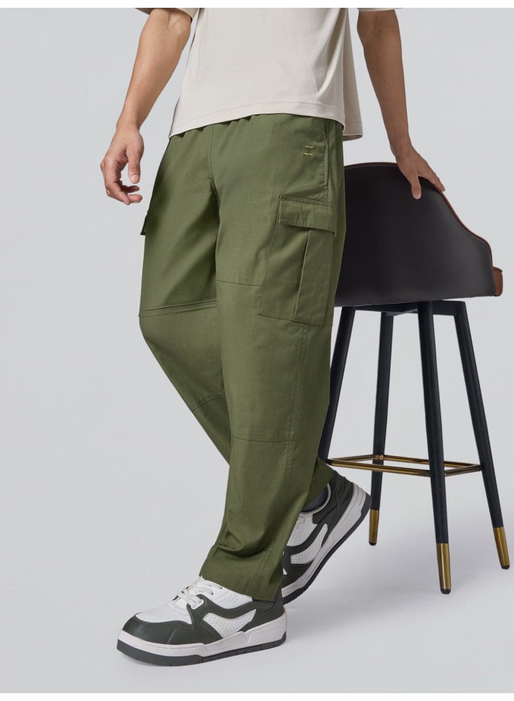 Rove Ripstop Cargo | Solid Relaxed Fit Cargo Pant for Men With 5 Pockets