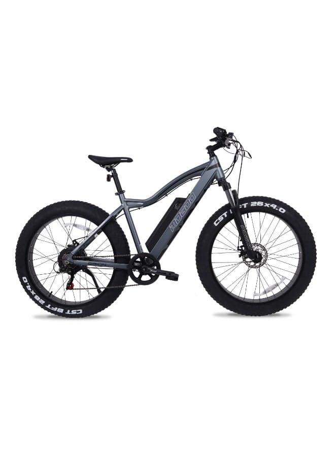 Mogoo 26" ORION Fat Tyre Electric Bike – 48V 500W Motor, LG 12.8Ah Battery, Shimano 7-Speed, Dual Disc Brakes, 5-Level Pedal Assist, 45–55km Range – Off-Road Fat E-Bike for Adults - Grey