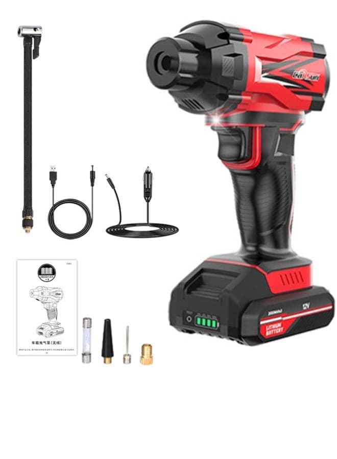 Air Compressor ,Tire Inflator Portable Cordless Bike Pump ,LED Display, With Flashlight for Car, Motorcycle, Bike, Ball