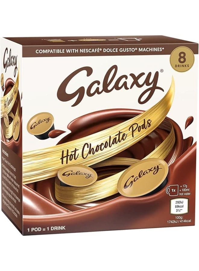 Hot Chocolate Compatible Dolce Gusto Pods 8 Capsules 136g