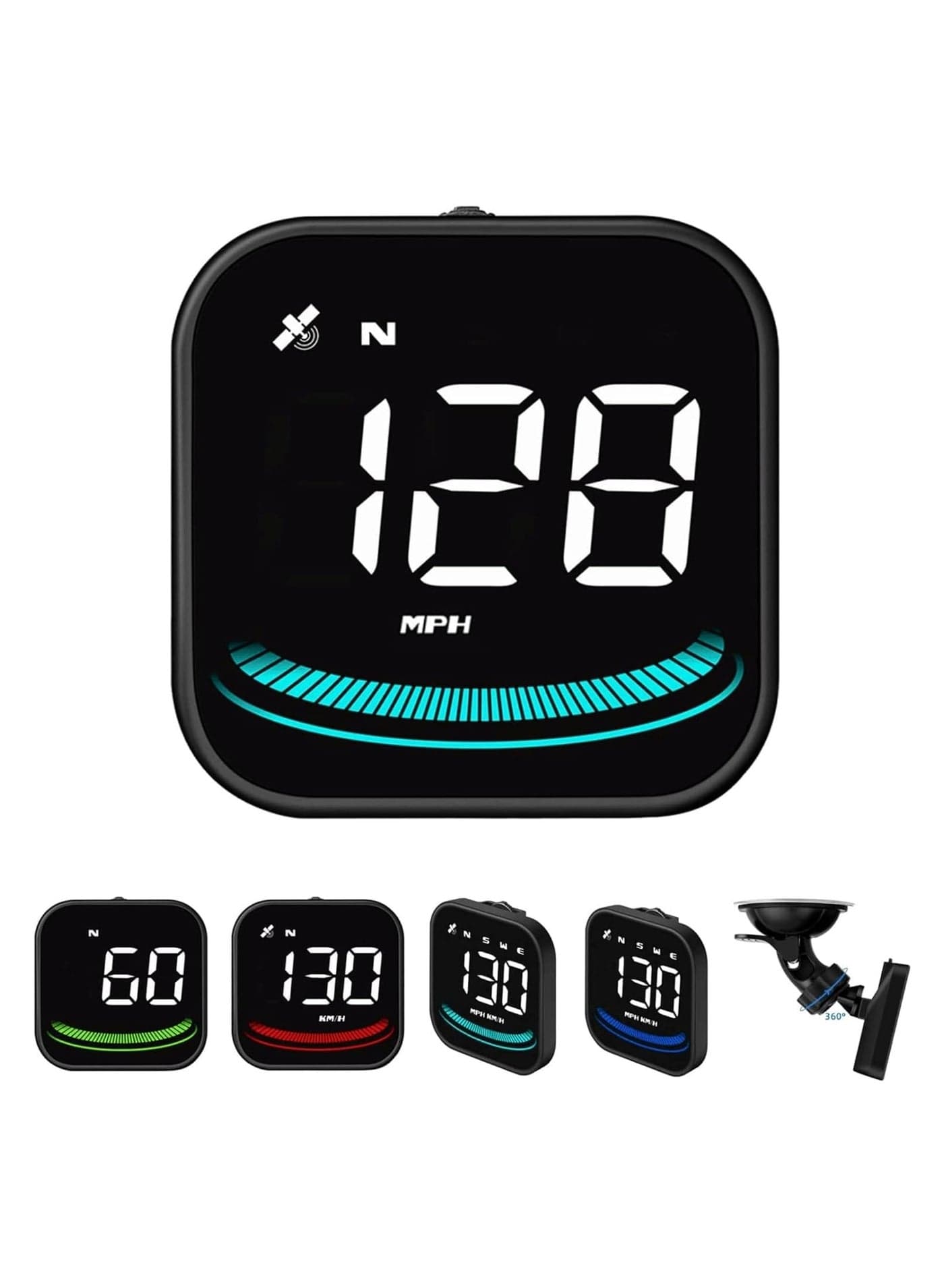 G4 Digital GPS Speedometer, Car HUD Head Up Display with Speed MPH Compass Fatigued Driving Alert Overspeed Alarm Trip Meter for Cars