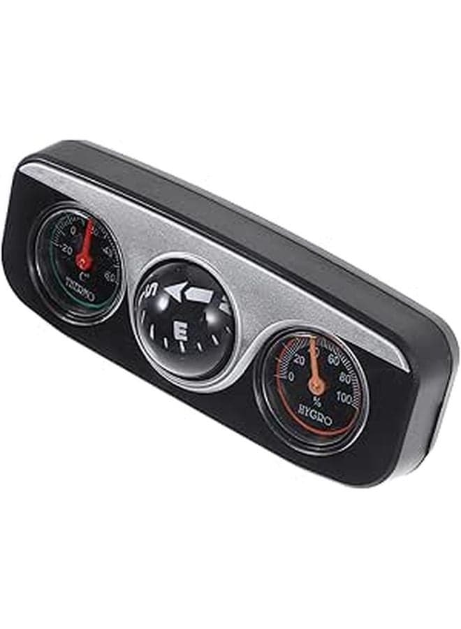 Car Dashboard Compass with Thermometer Hygrometer for Vehicle Truck Boat Indoor Use