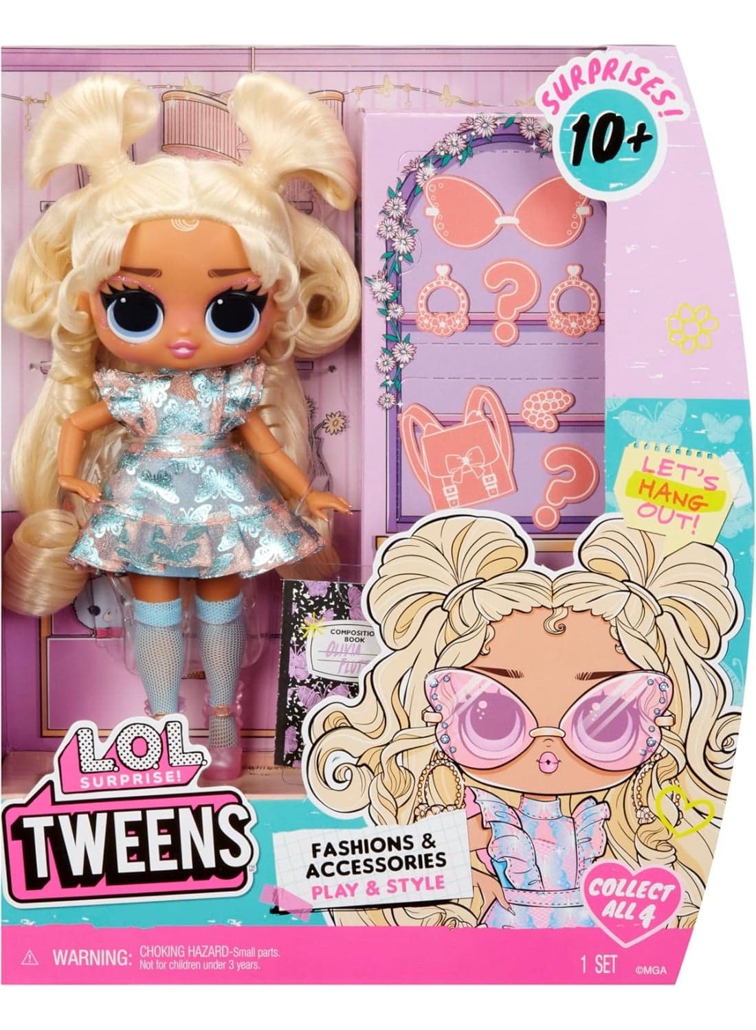 LOL Surprise Tweens Core Doll Olivia Flutter with Articulated Body, Poseable Fashion Doll, Stylish Fashions, Accessories, Shoes, Hairbrush, Journal, Collectible Toys for Kids Girls