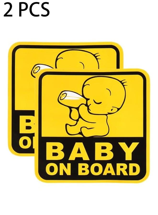 2-Piece Baby On Board Car Sticker Car Truck Window Graphic Bumper Window Decals ,Auto Decals Stickers.