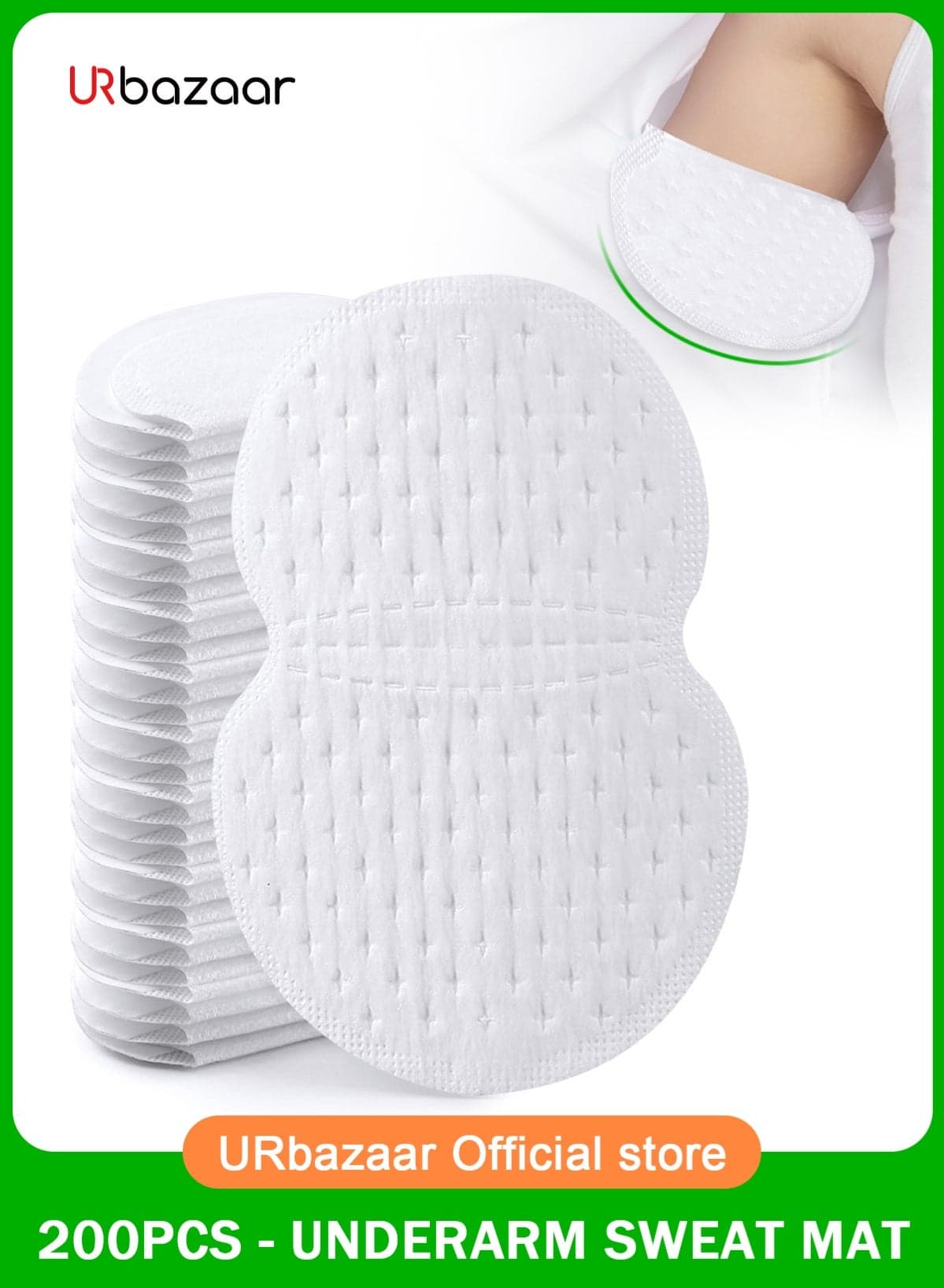 Large Underarm Sweat Pads for Women and Men Fight Hyperhidrosis 200 PCS, Comfortable Unflavored, Non Visible, Extra Adhesive, Disposable, Sweat Free Armpit Protection
